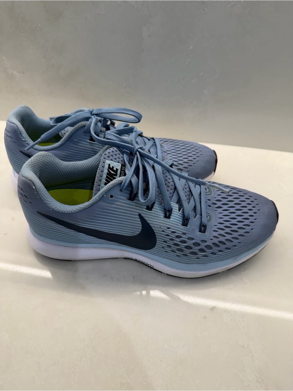 Women's Nike Air Zoom Pegasus 34 Size 8 Work Blue Black Ice Running Sneakers